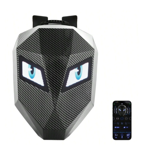 Mochila LED com Compartimento para Capacete, Notebook e USB