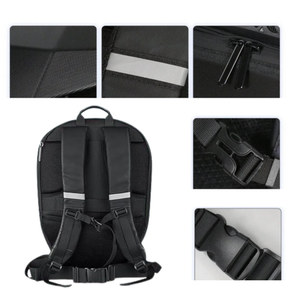 Mochila LED com Compartimento para Capacete, Notebook e USB