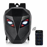 Mochila LED com Compartimento para Capacete, Notebook e USB